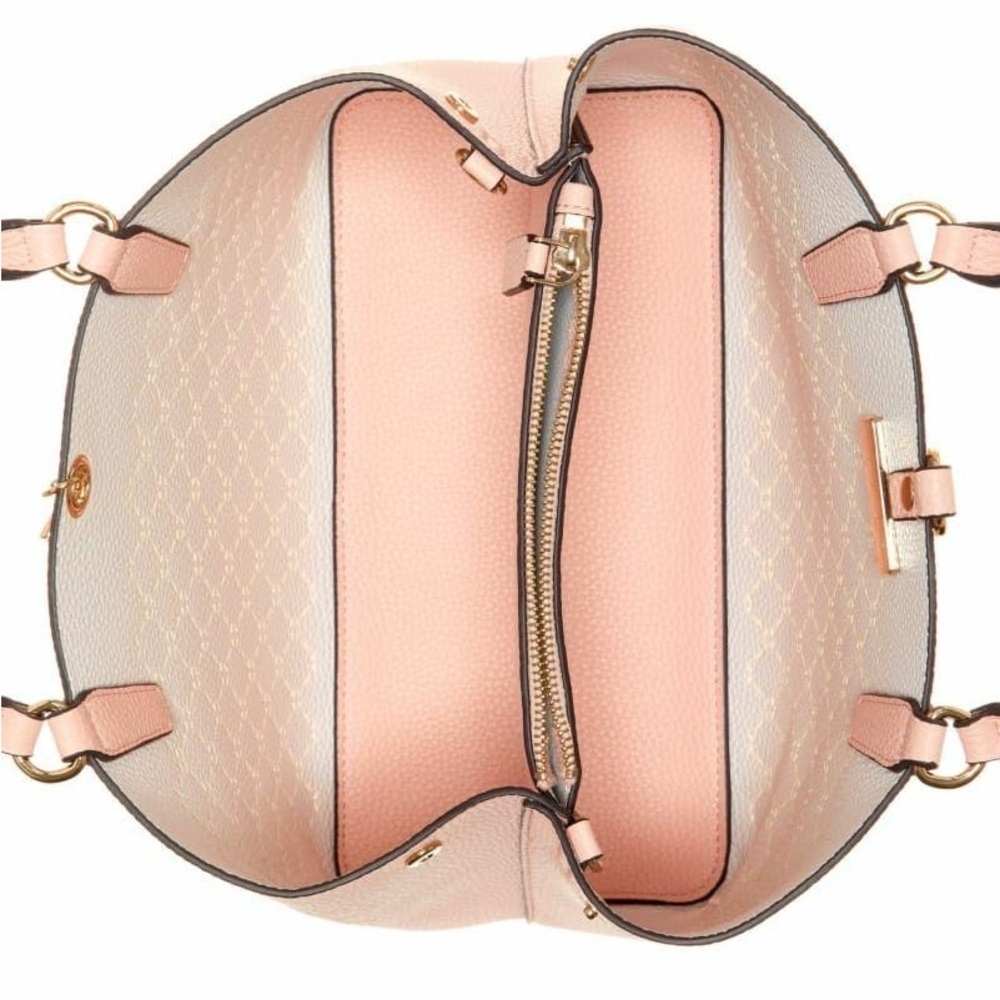 New GUESS Amara Satchel Peach - Picture 4 of 8
